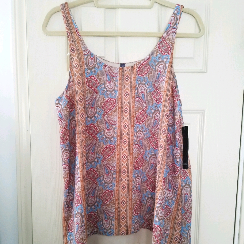 Massini NWT Womens Paisley Tank Top Size Medium